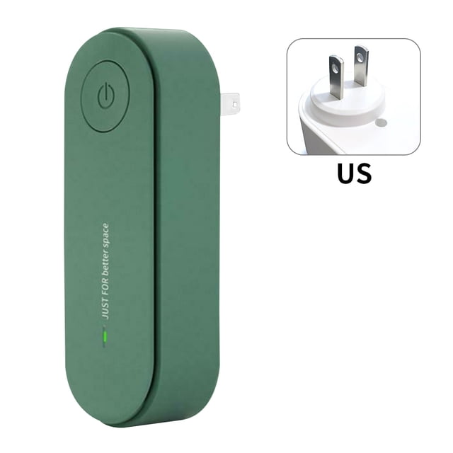 Ambientador Oficina en casa Máquina ambientadora de aire de iones negativos para interiores Dispositivo desodorizante para sala de estar, Enchufe de EE. UU., Verde Scienceny HA001785-06B