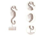 thumbnail image 6 of oshhni Wood Statue Beach Table Decor Art Figurine for Bathroom Beach-farmhouse Home Seahorse Shape, 6 of 9