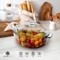 thumbnail image 3 of Plat à Casserole Rond en Verre avec Couvercle, Compatible Four, Bols à Couvercles, Plat à Couvercle avec Couvercle, Plat à Pâtisserie en Verre avec Couvercle, Plat à Couvercle pour Four, Plat à Pâtisserie Rond avec Couvercle, 3 of 7