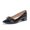 Black, variant on Rexoro Women Pointed Toe Pumps Bow Decor Slip On Low Chunky Heel Womens Shoes for Office Work Wedding Daily Wear