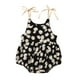 thumbnail image 1 of Body De Bebé Canastilla Onesies Para Niños Pequeños Verano Niñas Flores Correas Mono Sin Mangas Ropa Casual Negro Odeerbi LM103-4211, 1 of 9