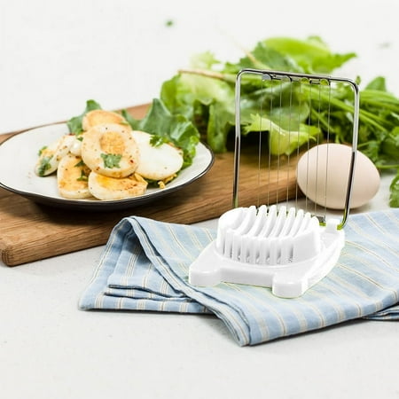

Egg Slicer for Hard Boiled Eggs Stainless Steel Wire Heavy Duty Aluminium Egg Cutter Dishwasher Safe for Egg Strawberry Soft Fruit