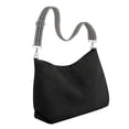 thumbnail image 2 of Bolso de mano de pana para mujer, informal, con correa ajustable, para el trabajo diario, Valentín y adolescentes. Negro, 2 of 8