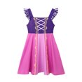 thumbnail image 3 of Vestido de verano para niño y niña, ropa informal con estampado de manga voladora, línea A, moda coreana, lentejuelas, para uso diario, 3 of 5