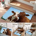 thumbnail image 5 of 2x3 Ft Entryway Area Rug, Brown Cows Kitchen Rug Runner Washable Floor Mat, Country Elegant Farmhouse Modern Art Non Slip Indoor Door Mat Throw Carpet for Bathroom Living Room Bedroom, 5 of 8