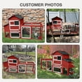 thumbnail image 7 of MEDEHOO Chicken Coop Mobile Chicken House Outdoor, Expandable Hen House with Wheels, Nesting Box, Leakproof Pull-on Tray and UV-Resistant Roof Panel (Red), 7 of 7