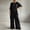 Black plus size 2 piece outfits a1, variant on Cagogo Women Plus Size 2 Piece Outfits Round Neck Short Sleeve Tee Wide Leg Pants Set Casual Summer Lounge Suits Loose Matching Sets for Travel Cruise, Black M