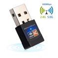 thumbnail image 4 of Adaptador WiFi USB 600Mbps Tarjeta de red Ethernet inalámbrica Banda dual 2.4G 5.G Receptor de Dongle Wifi USB 802.11ac Inevent DZ7231-00B, 4 of 7