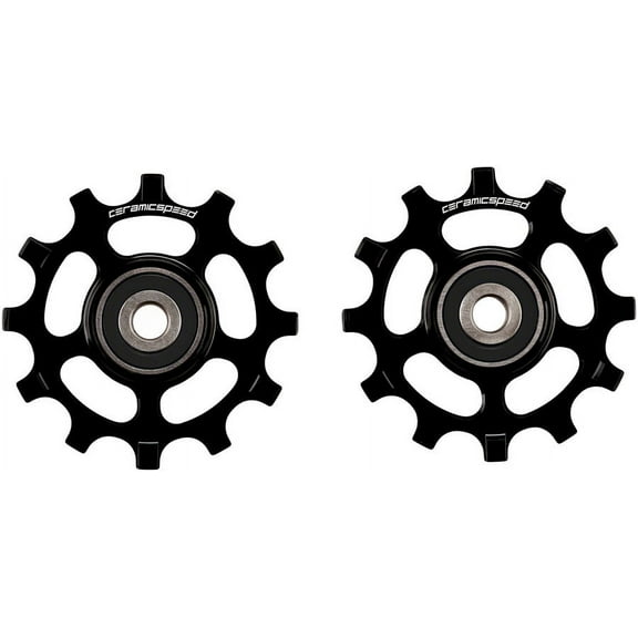 CeramicSpeed Pulley Wheels for SRAM AXS Road 12-Speed - 12 Tooth, Alloy, Black