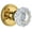 Polished Brass, variant on Grandeur 822723 Georgetown Solid Brass Rose Passage Knob Set - Grey