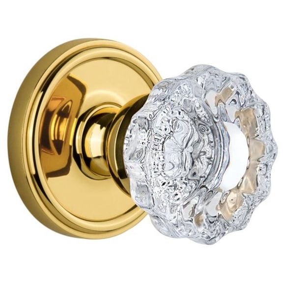 Grandeur Geover_Dd_Na Georgetown Solid Brass Rose Dummy Knob Set - Brass
