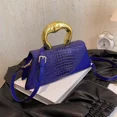 thumbnail image 2 of Bolsos de hombro de piel de cocodrilo sólida de lujo ligeros, bolso de estilo de diseñador con nueva personalidad, bolsos cruzados de mano de alta calidad 2024 para mujeres, 2 of 5