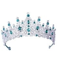 thumbnail image 4 of Tocados de princesa, diadema para niña de las flores, corona nupcial para accesorios de fotografía, escenario Verde, 4 of 9