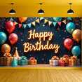 thumbnail image 6 of Colorful Balloons Birthday Banner Decorative Background Party Lights Happy Sign for Celebration Kids Event Decoration Photo Shoot, 6 of 8