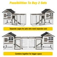 thumbnail image 7 of Aivituvin 51.6''L Wood Rabbit Hutch Bunny Cage with Tray, Outdoor Chicken Coop with Run, Guinea Pig House for Outdoors & Indoors, Brown, 7 of 7