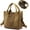 Canvas Brown, variant on Upgraded Small Canvas Tote Bag with Zippered Compartment Pocket for Women, Mini Cute Satchel Hobo Crossbody Handbag