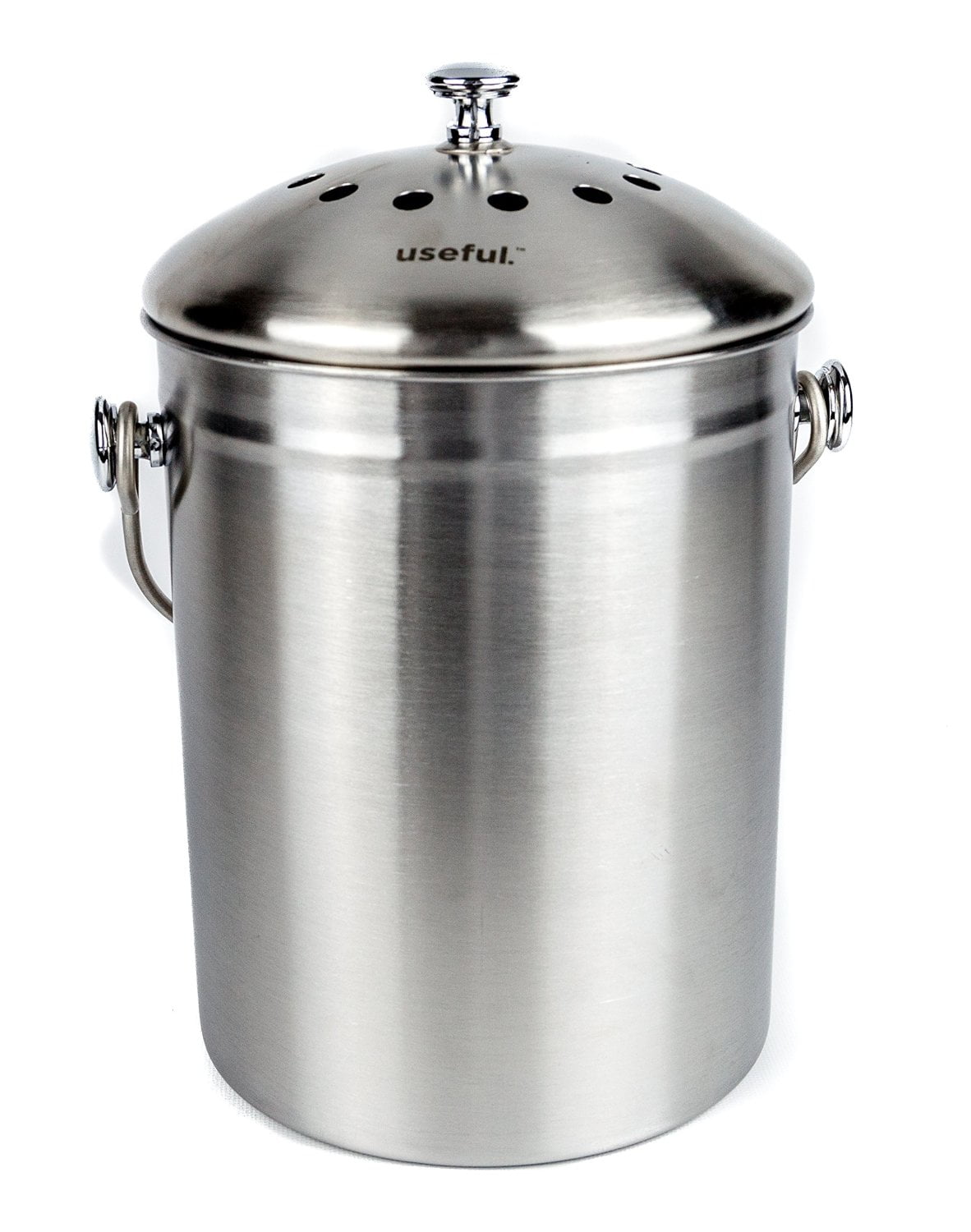 1.2 Gallon Stainless Steel Countertop Kitchen Compost Bin W/ Free Odor
