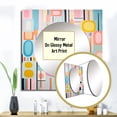 thumbnail image 3 of Designart "Playful Patterns Mid Century Pink Delight V" Abstract Square Mirror Wall Decor Mid-Century - Large Pink Square Bathroom Mirror - Square Printed Wall Mirror Art, 3 of 5