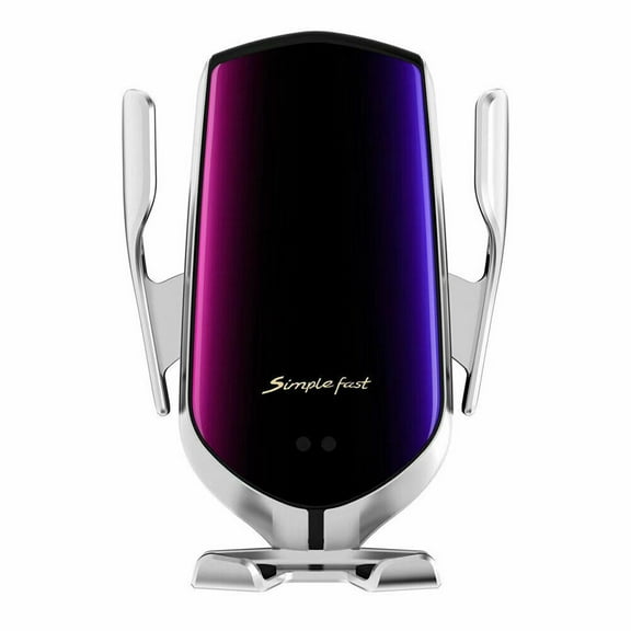 Automatic Clamping Wireless Qi Charging Car Charger Mount Air Vent Phone Holder(Silver)