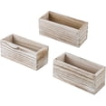 thumbnail image 5 of MyGift Rustic Torched Wood Magnetic Dry Erase Marker Holder for Whiteboard Accessories Organizer Bins, Set of 3, 5 of 6