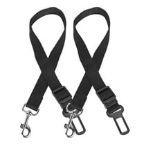 2Pcs Dog Seat Belt Harness TeqHome Pet Vehicle Seat Belt with Adjustable Strap for Driving Traveling Safety for Small Medium Large Dogs Cats Black
