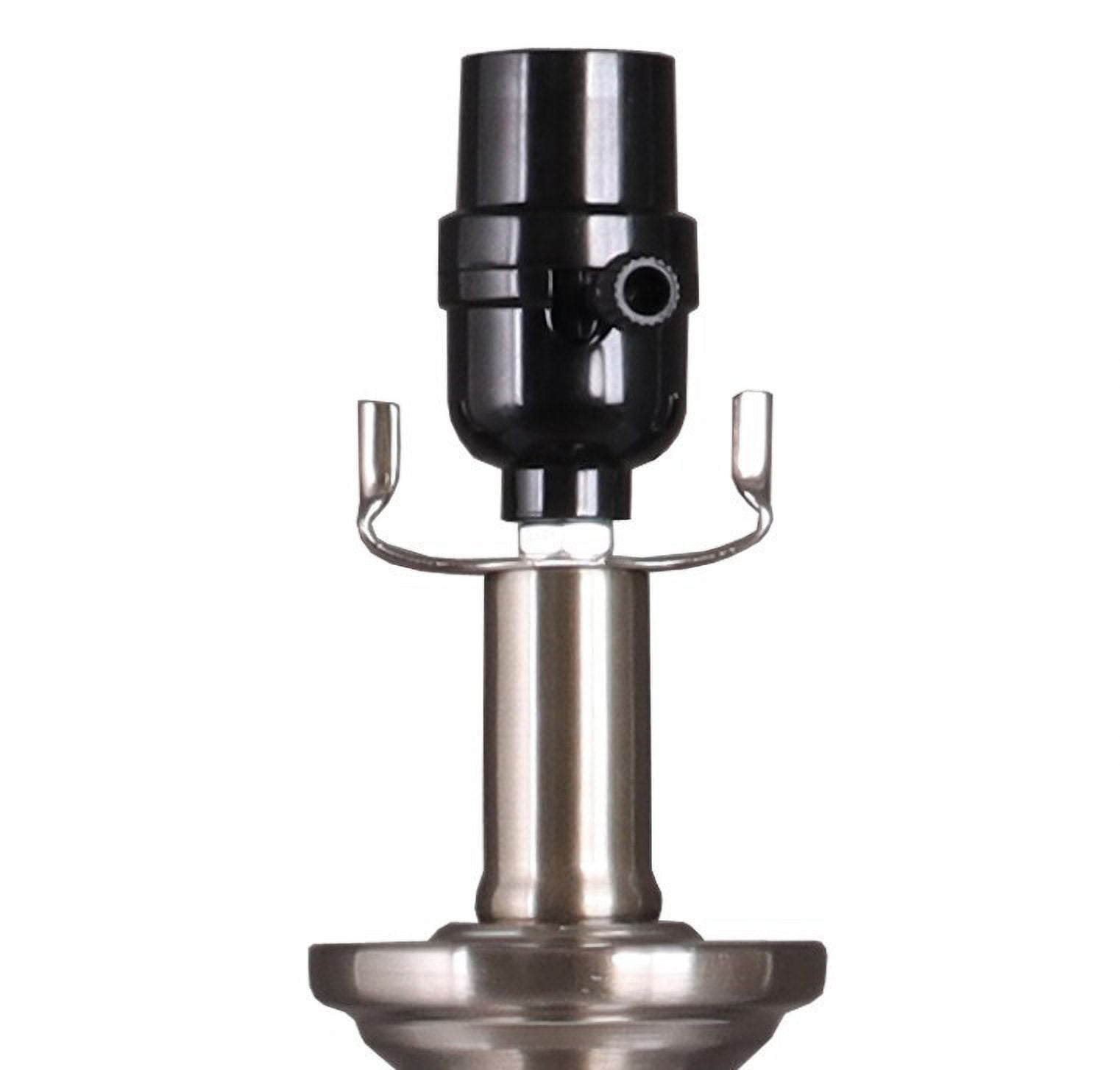 Simplee Adesso 18.5" Height Metal Material Brushed Nickel Finish Table Lamp Base, Transitional Design, Office and Dorm