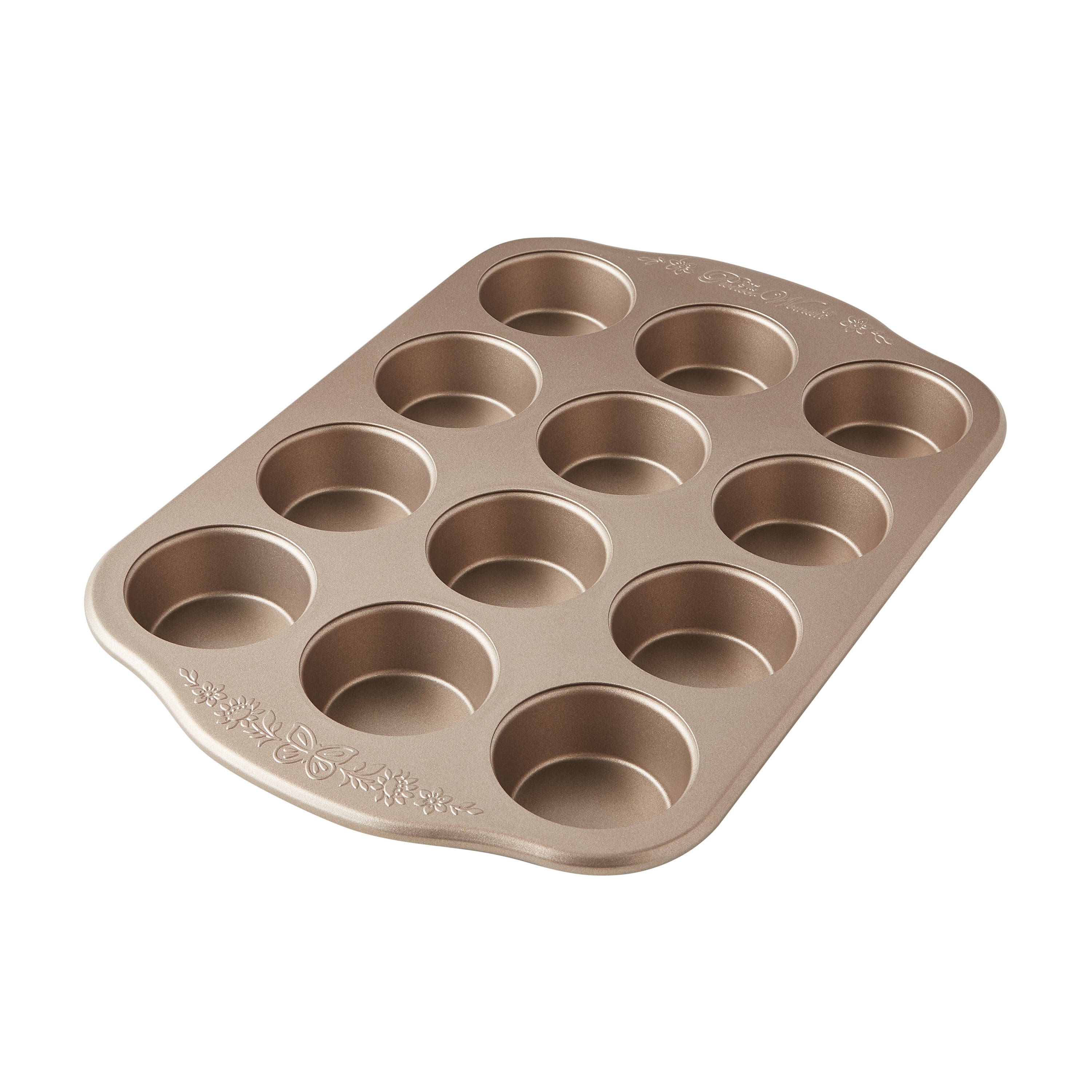 The Pioneer Woman 12-Cup Nonstick Aluminized Steel Muffin Pan, Champagne