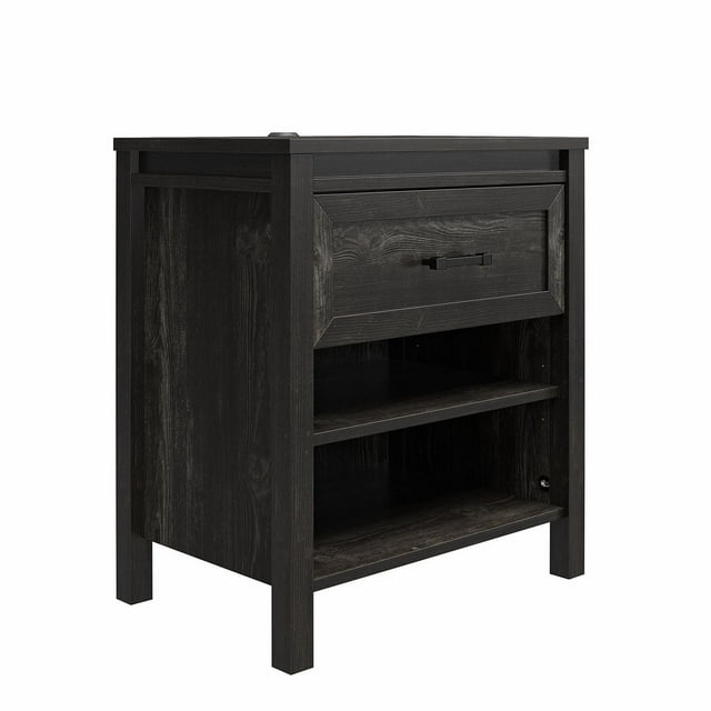 Ameriwood Home Beaumont Nightstand, Black Oak