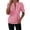 Pink-TOPS, variant on Cable Knit Half Zip Tops for Women Short Sleeve Crewneck Shirts Casual Daily Blouses Army Green S