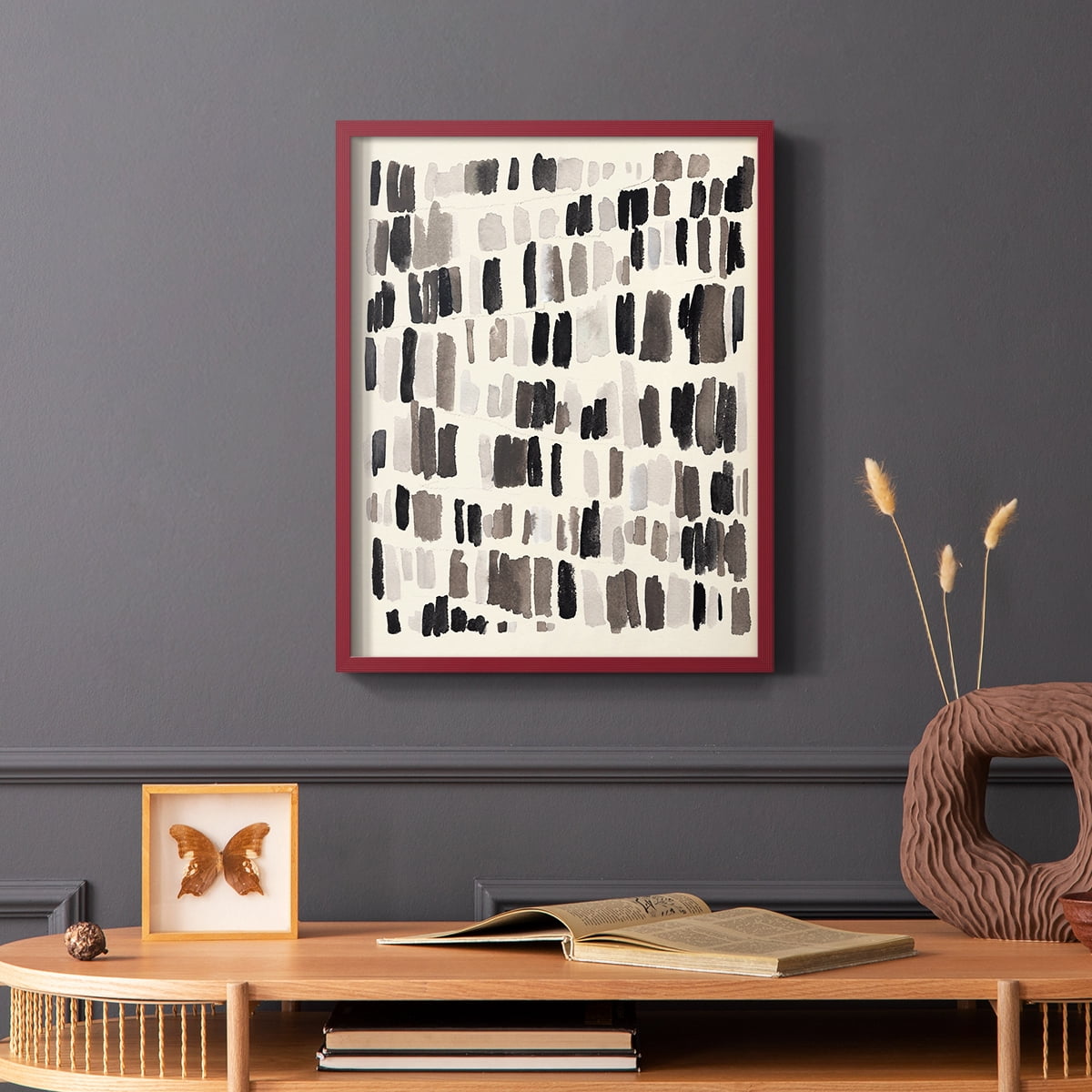 Chalk and Flint I Framed Print in Red Solid Wood Framed Print No Nail Hanging