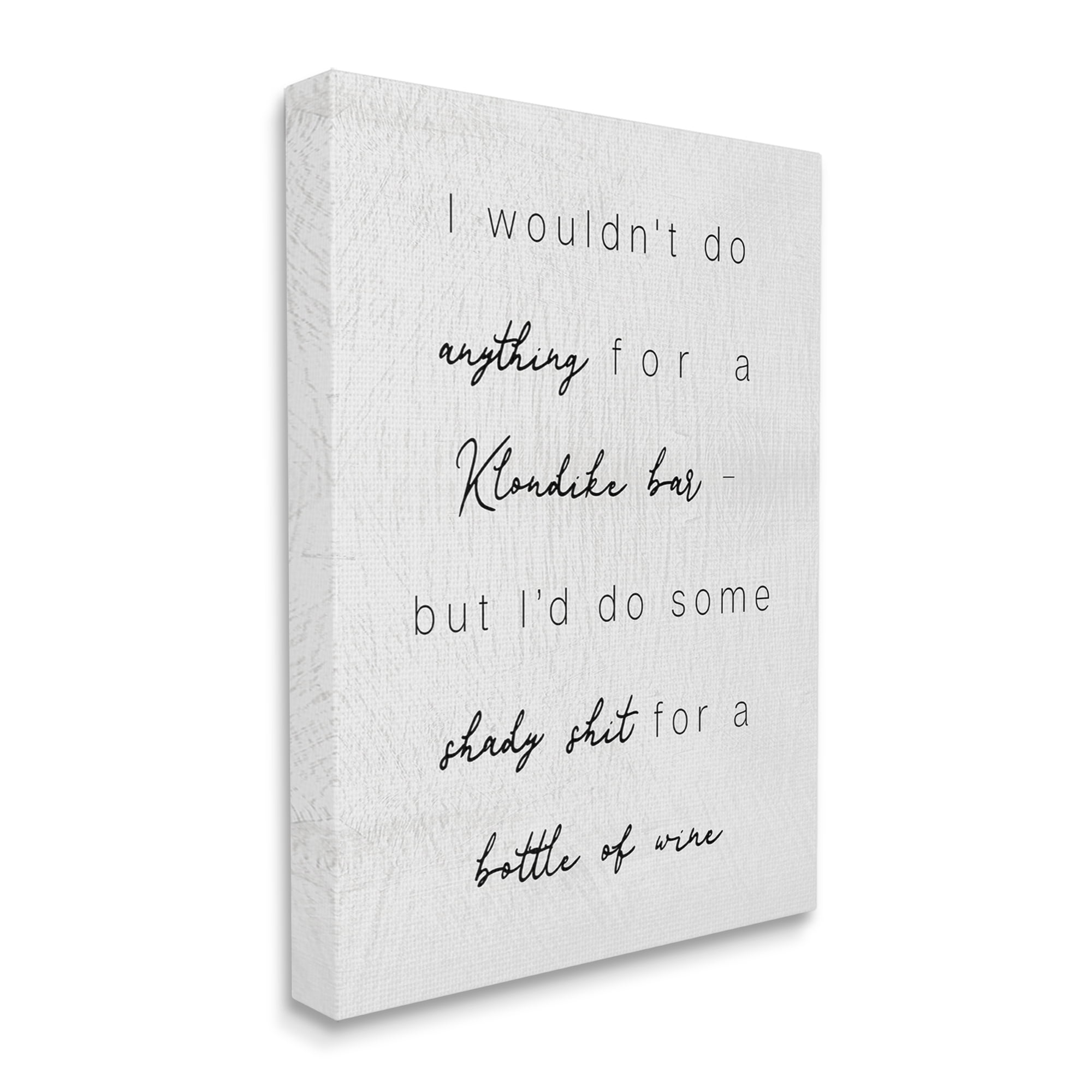 Stupell Industries Humorous Wine Bottle Rustic Calligraphy Phrase Graphic Art Gallery Wrapped Canvas Print Wall Art, Design by Daphne Polselli