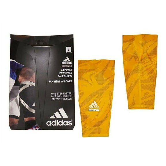 Adidas Techfit Men's Basketball Jambiere adiPOWER Powerweb Compression Calf Sleeve - Gold