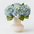 thumbnail image 1 of Flores artificiales ZYTUYO Hortensia azul claro x4 con hojas, 1 of 9
