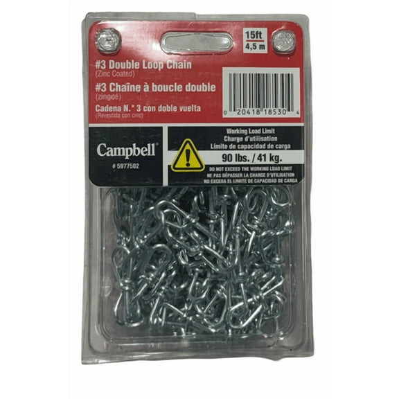 Campbell-5977502 15-ft Weldless Zinc Steel Chain