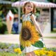 thumbnail image 5 of Balery Sunflowers (2) Camisón de princesa para niñas, pijama de algodón con mangas abullonadas, suave y bonito.-XX-Large, 5 of 6