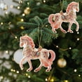 thumbnail image 6 of Horse Ornaments for Christmas Tree Horse Hanging Figurines Resin Decorative for Holiday Home Décor Xmas Gifts, Horse with Mane & Tail, 3.4" L, 6 of 6