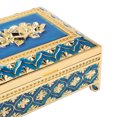 thumbnail image 3 of Caja de joyería de Metal Vintage con relieve de rosa, caja de almacenamiento de joyería de estilo europeo cuadrado de una sola capa para regalos de decoración del hogar, 3 of 8