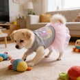 thumbnail image 6 of 1PC Happy Easter Dog Dress, Rabbit Easter Egg Pet Cat Puppy Dresses Tutu Skirt, Summer Small Dog Girl Shirt Clothes (1PC, Gray, M), 6 of 9