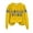 Yellow, variant on QASIEATN Mardi Gras Hoodless Hoodies for Women Fashion Sequin Print Round Neck Long Sleeve Loose Pullover Tops Women's Sweatshirt