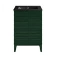 thumbnail image 2 of Cascade 24" Freestanding Bathroom Vanity in Green Oak with Black Sink Top, 2 of 7