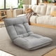thumbnail image 5 of Silla plegable BLESIY para el suelo reclinable con respaldo acolchado Gris claro, 5 of 7