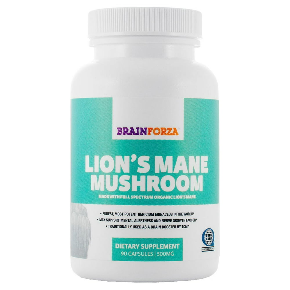 Organic Lions Mane Mushroom 90ct - Walmart.com - Walmart.com