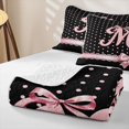 thumbnail image 4 of Manfei Dreamy Princess Bowtie Bed Spread Queen,Personalized Letter M Gifts Queen Coverlet Set,3pcs,1 Quilt and 2 Pillowcases, 4 of 7