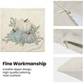 thumbnail image 6 of Fall Pumpkin Throw Pillow Covers 16x16 Set of 2, Watercolor Blue Pumpkin Decoration Throw Pillow Covers Thanksgiving Autumn Harvest Outdoor Cushion Cover for Sofa Couch Farmhouse Room Bed Decor, 6 of 6