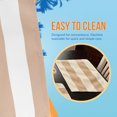 thumbnail image 5 of Island Retreat All-Weather Outdoor Reversible Table Mat - Champagne and White Stripe - Set of 6, 5 of 7