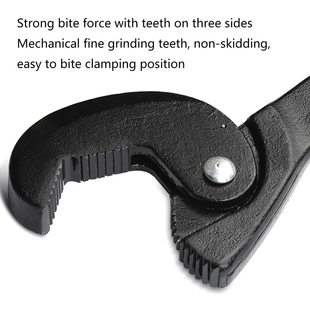 Yokua Adjustable Wrench Spanner with Self-Locking Mechanism and Spring-Loaded Head