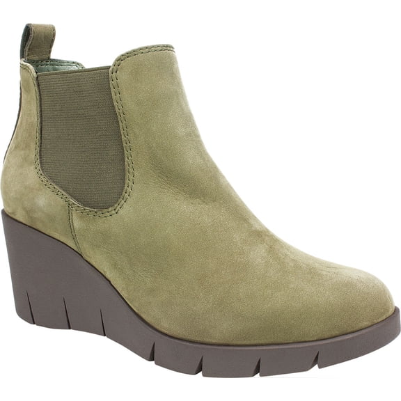 Cliffs by White Mountain Women's Shoes Percy Leather Closed Toe, Olive, Size 7.0