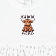 thumbnail image 4 of Inktastic New to the Herd Highland Cow Girls Baby Dress, 4 of 5