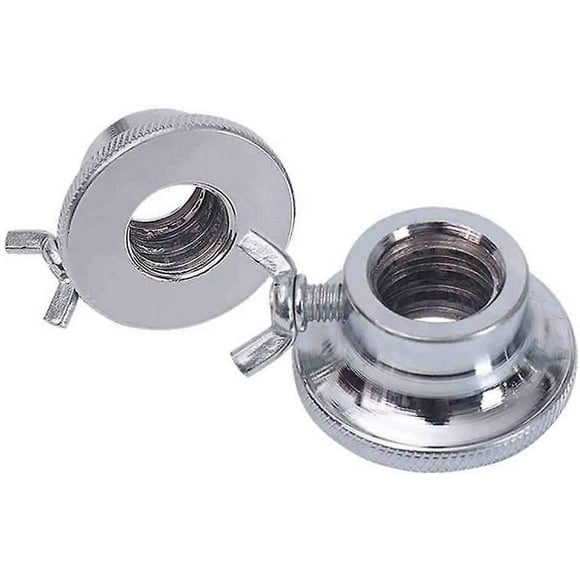 Barbell Lock Ring Dumbbell Hexagonal Nut Cap For Weight Training Fitness Exercise (silver) (2pcs)