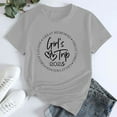 thumbnail image 4 of WeikingpWomens Tshirts Graphic Summer Tops Girl's Trip 2025 T Shirt Women's Fashion Round Neck Casual Short Sleeves Casual Tops for Women Gray L, 4 of 5